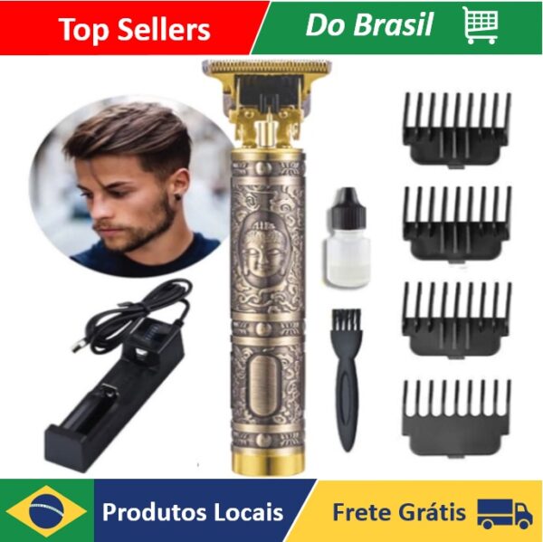 Máquina Profissional para Cortar Cabelo e Barba Recarregável